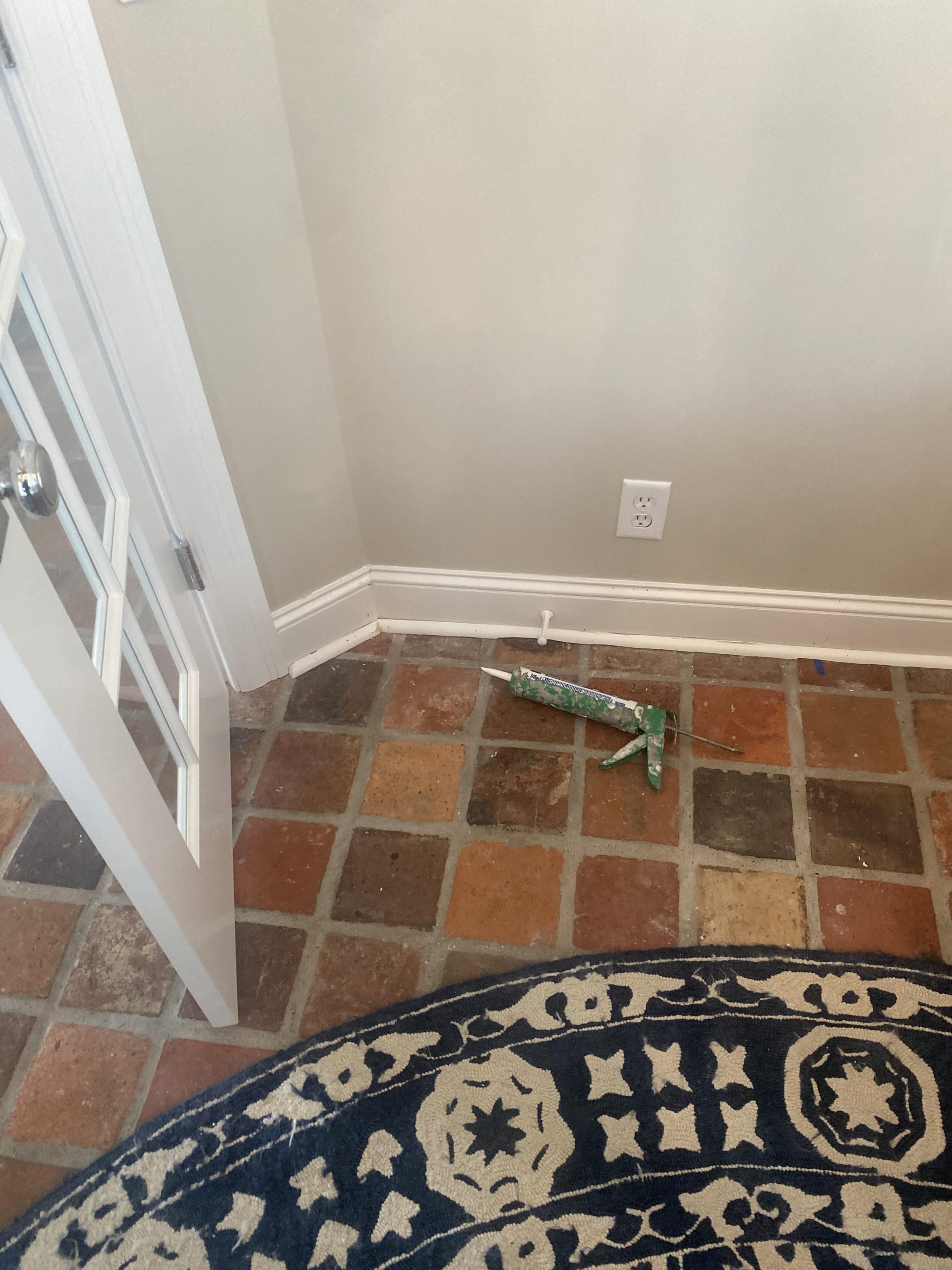 Wall after mold removal and repairs